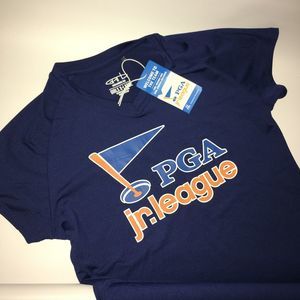 NEW WITH TAGS Garb Blue PGA Jr. League Polyester T-Shirt Girl's Size XL